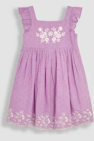 JoJo Maman Bébé Broderie Frill Shoulder Dress12 - 18 måneder (80 - 86cm)
