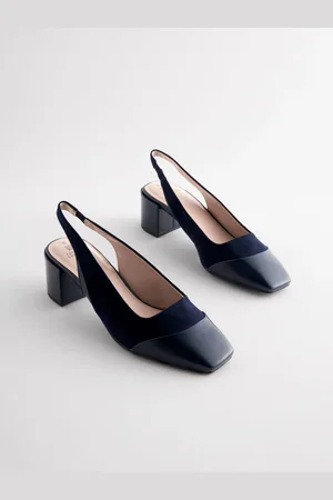Next Forever Comfort Square Toe Sling Back Block hæle