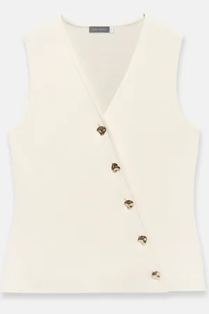 mint&berry Asymmetric Knit Waistcoatsmall