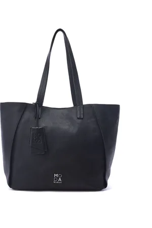 Moda In Pelle Aspen Leather Tote Black BagEn