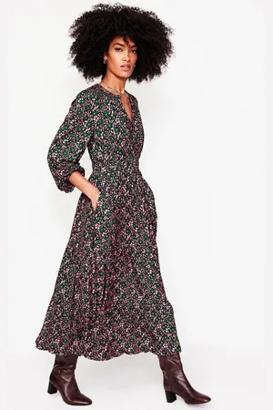 Boden Smock Tiered Jersey Midi Kjole40 R