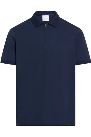 Calvin Klein 100% Økologisk Bomuld Kortærmet Zip Polo-skjorterX-Large