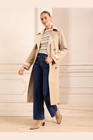 Love & Roses Med bælte Dobbeltradet Trench Coat38