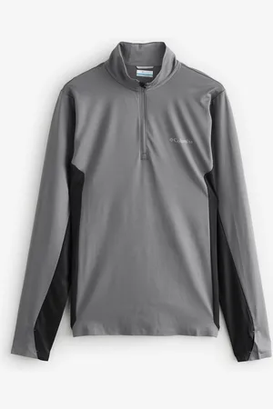 Columbia Grey Three Pitch Half Zip Sweat Topmedium