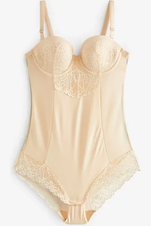 Next Tætsiddende body med shapewear og blonder80DD