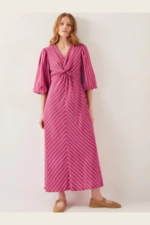 Monsoon Stella Stripe Twist-Front Maxi DressStor