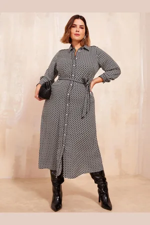 Friends Like These Printed Midi Shirt Dress54