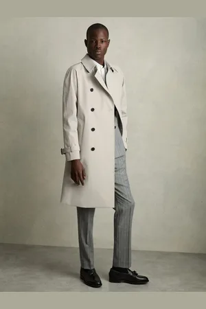 Reiss Scramble Dobbeltradet Long Trench CoatL