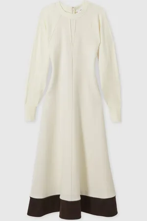 Reiss Caprice Wool-Blend Hybrid Knitted Midi Dress40