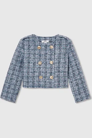 Reiss Magda Double-Breasted Bouclé Jacket11 - 12 år (146 - 152cm)