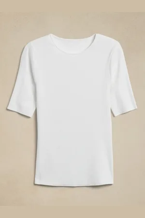 Banana Republic Ribbet halværmet T-shirtXL