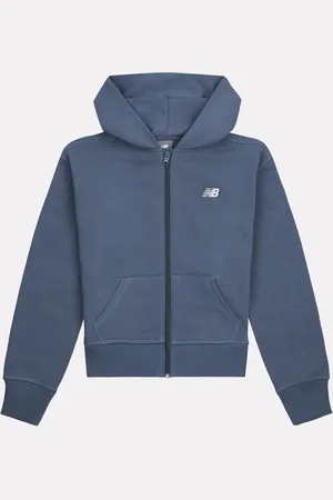 New Balance Small Girls Brush Back Logo Zip Hoodie7 - 8 år (122 - 128cm)