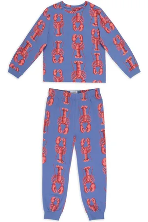 Chelsea Peers Kids Organic Cotton Lobster Print Long Pyjamas Set8692cm