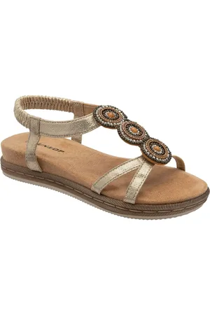 Dunlop T-Bar Elasticated Sandalseu39