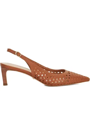 Dune Divided Weave Kitten Slingback Heelseu37