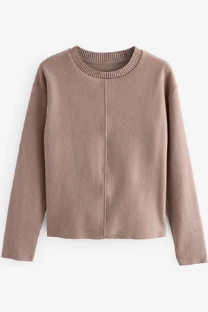 Next Hyggelig Soft Touch Rib Seam Detail Rund hals TrøjeXS