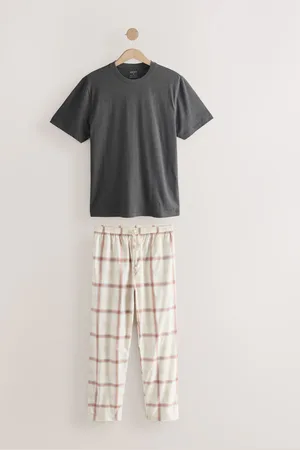 Next Woven Check Short Sleeve 100% Cotton Pyjamas Set2XL Reg
