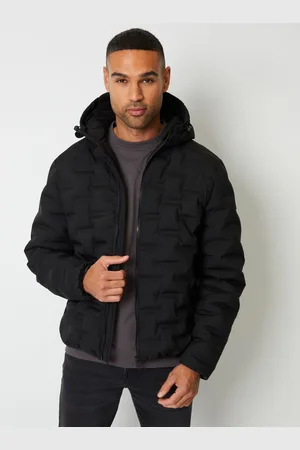 Threadbare Brusefast quiltet Med hætte Puffer JakkeM