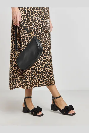 Simply Be Double Bow Low Block Heels In Wide Fiteu38