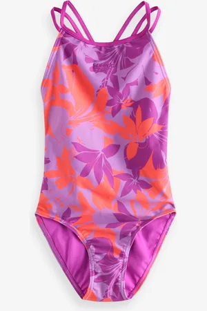 Speedo Printet twinstrap badedragt122128cm