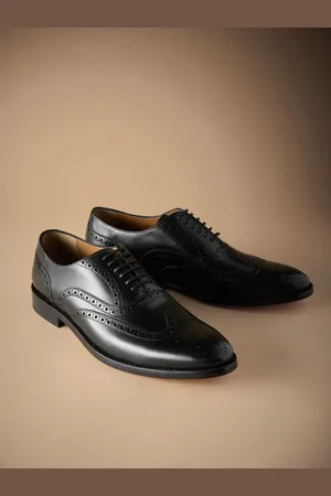 Next Signature Italian Leather Wingcap Brogue Shoes