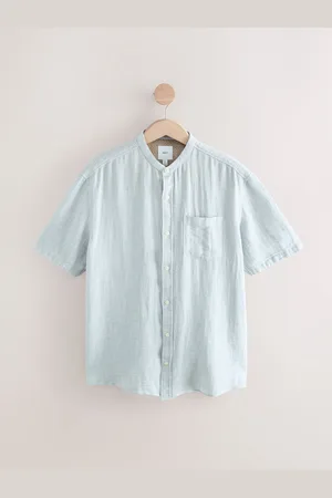 Next Cotton Linen Blend Short Sleeve Shirtmedium