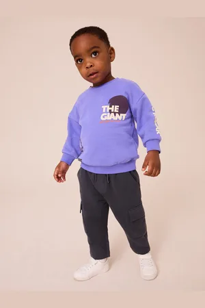 Next 100% Cotton Sweatshirt and Utility Joggers 2 Piece Set (3mths-7yrs)6 - 7 år (116 - 122cm)
