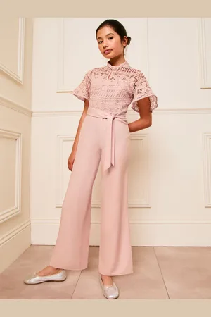 Lipsy London 2-i-1 Flutter Sleeve Lace Occasion Buksedragt (5-16år)11 år (146cm)