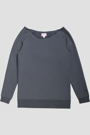 Pineapple Off Shoulder Longline Sweatshirttil kvinderX-Large
