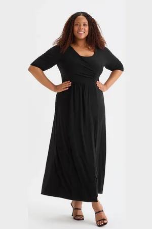 Scarlett & Jo Solid Ruched Maxi48
