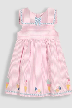 JoJo Maman Bébé Seersucker Sailor Baby Dress8086cm