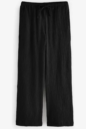 Next Wide Leg Textured Trousers with Linen46 XL høj