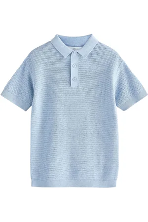 Next 100% Bomuld Textured Kortærmet Knitted Polo-skjorter (3-16år) (3-16år)13 år (158cm)