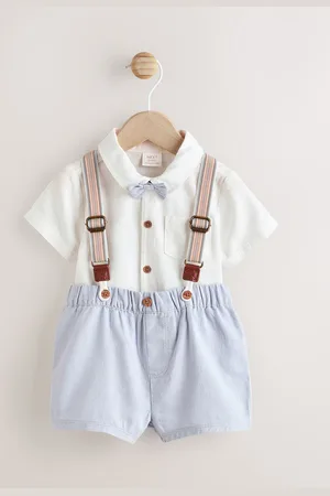 Next Shirt Body, Shorts and Braces Baby 4 Piece Set (0mths-2yrs)7480cm
