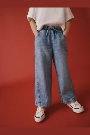 Next 100% Cotton Pullon Wide Leg Jeans (3-16yrs)110116cm