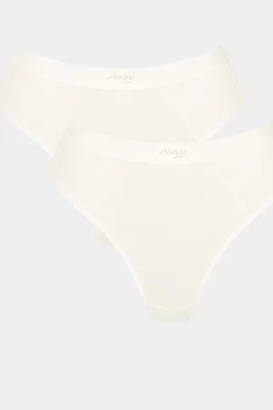 Sloggi EVER Ease White String Briefs 2 PackXL