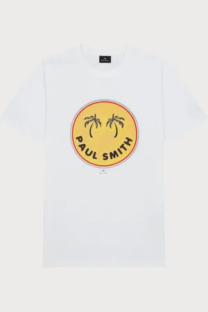 Paul Smith Regular Fit Graphic White 100% Organic Cotton T-Shirtmedium