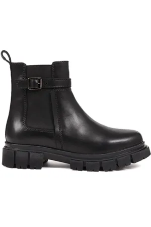 JONES BOOTMAKER Maelee Leather Ankle Black Boots