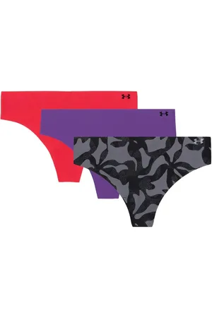 Under Armour 100% Bomuld Pure Stræk No Show Tryk Strings 3 PakkeL