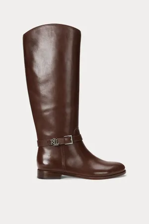 Ralph Lauren Brooke høje læderstøvler