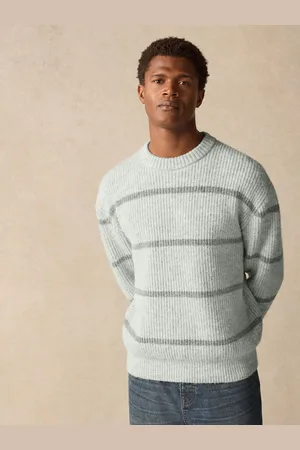 Next Regular Fit Horizontal Stripe Crew Jumper with Wool3XL
