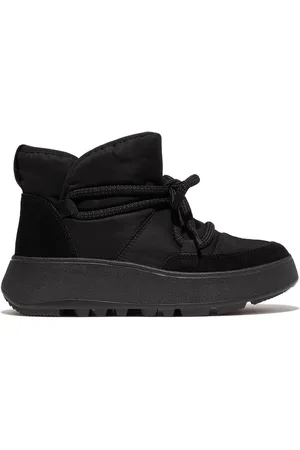 FitFlop F-Mode Water Resistant Biofleece Mesh Flatform Snow Boots