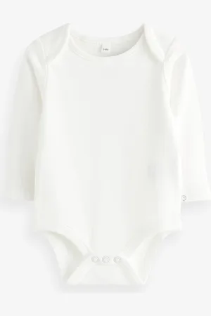 Mori Organic Cotton & Bamboo Long Sleeve Envelope Neckline BodysuitOp til 3 måneder (50 - 62cm)