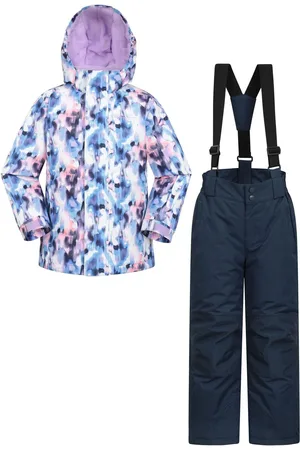 Mountain Warehouse Kids Fleece Lined Printed Snow Ski Jacket And Trousers Set5 - 6 år (110 - 116cm)