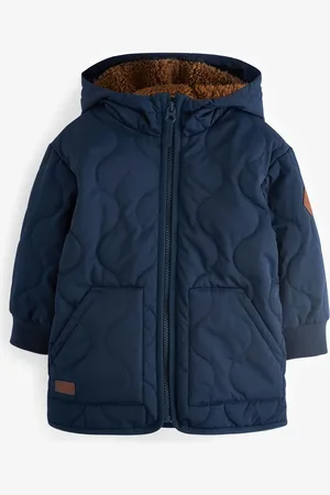 Next Quilted Borg Fleece Lined Shower Resistant Coat (3mths-7yrs)9 - 12 måneder (74 - 80cm)