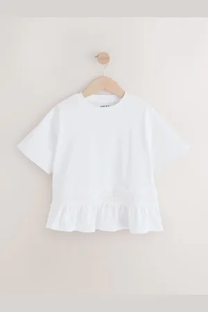 Next Lace Frill Hem 100% Cotton T-Shirt (3-16yrs)12 år (152cm)