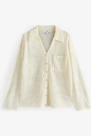 Next Button Up Open Stitch Collared Knitted Shirt Jumpersmall