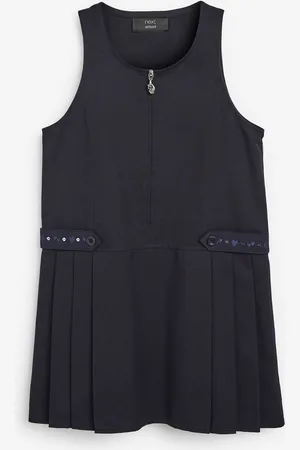 Next Embroidered Zip Front Pinafore School Dress (3-14yrs)7 år (122cm)