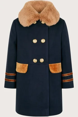 Monsoon Military Faux Fur Trim Coat5 - 6 år (110 - 116cm)