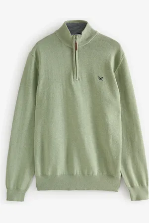 J.Crew Company Green 100% Cotton Half Zip SweatshirtM